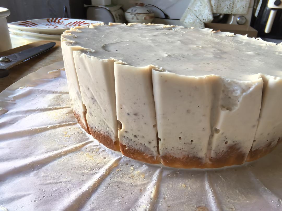 蓝莓酸奶慕斯巴斯克芝士蛋糕！双重享受！