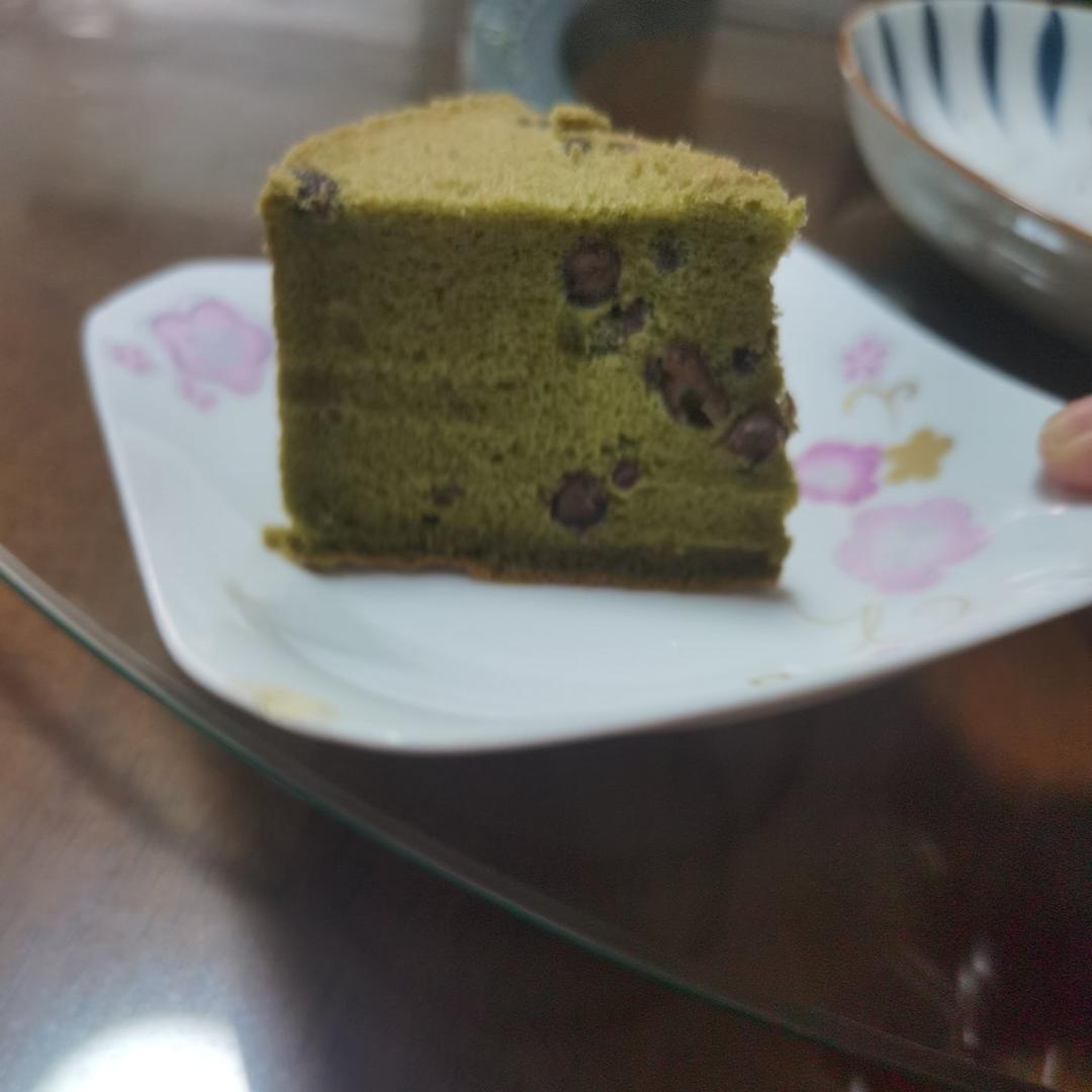 细腻绵软抹茶红豆戚风【附蜜红豆分布均匀小技巧】