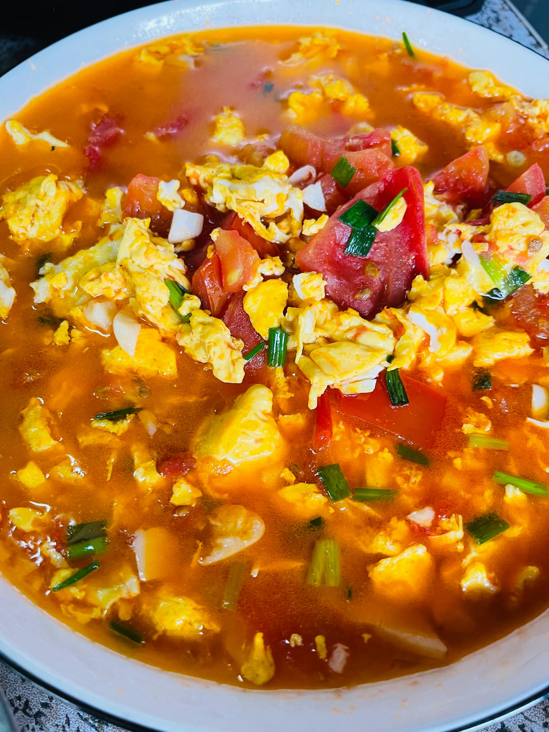 番茄炒鸡蛋（超浓的番茄味）