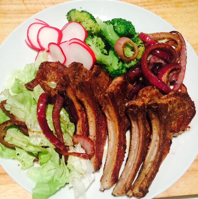 蒜香煎羊排