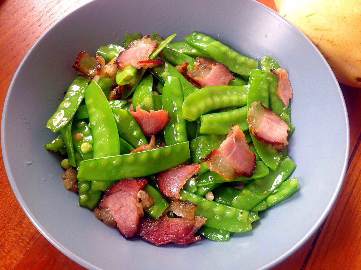 【荷兰豆炒腊肉图片】小小酸奶_下厨房