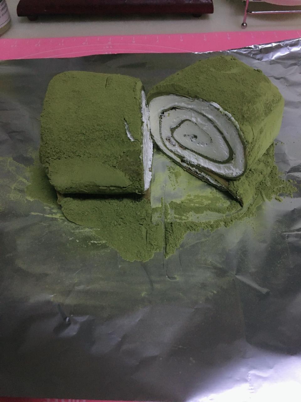 网红食谱│抹茶毛巾卷