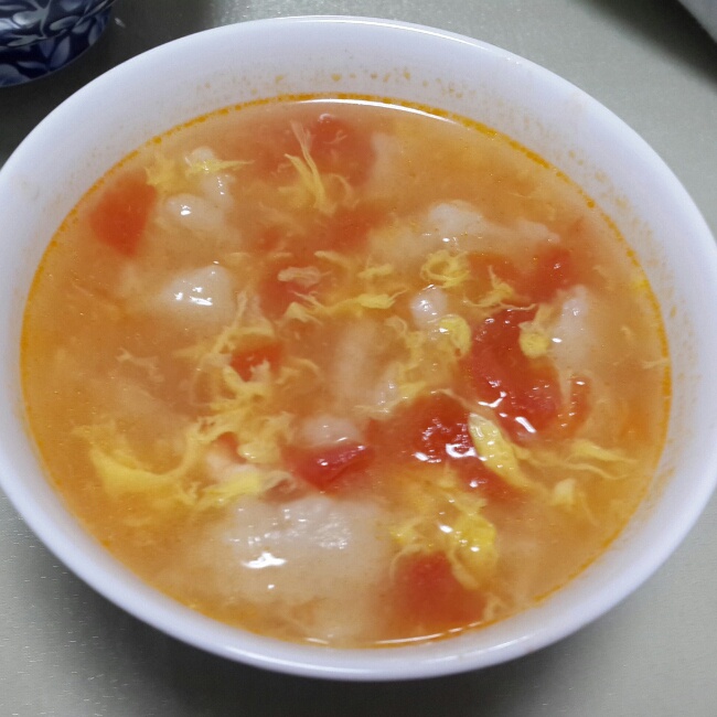 西红柿鸡蛋疙瘩汤