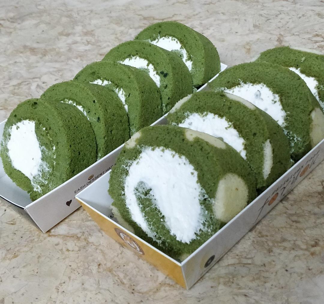 抹茶红豆蛋糕卷