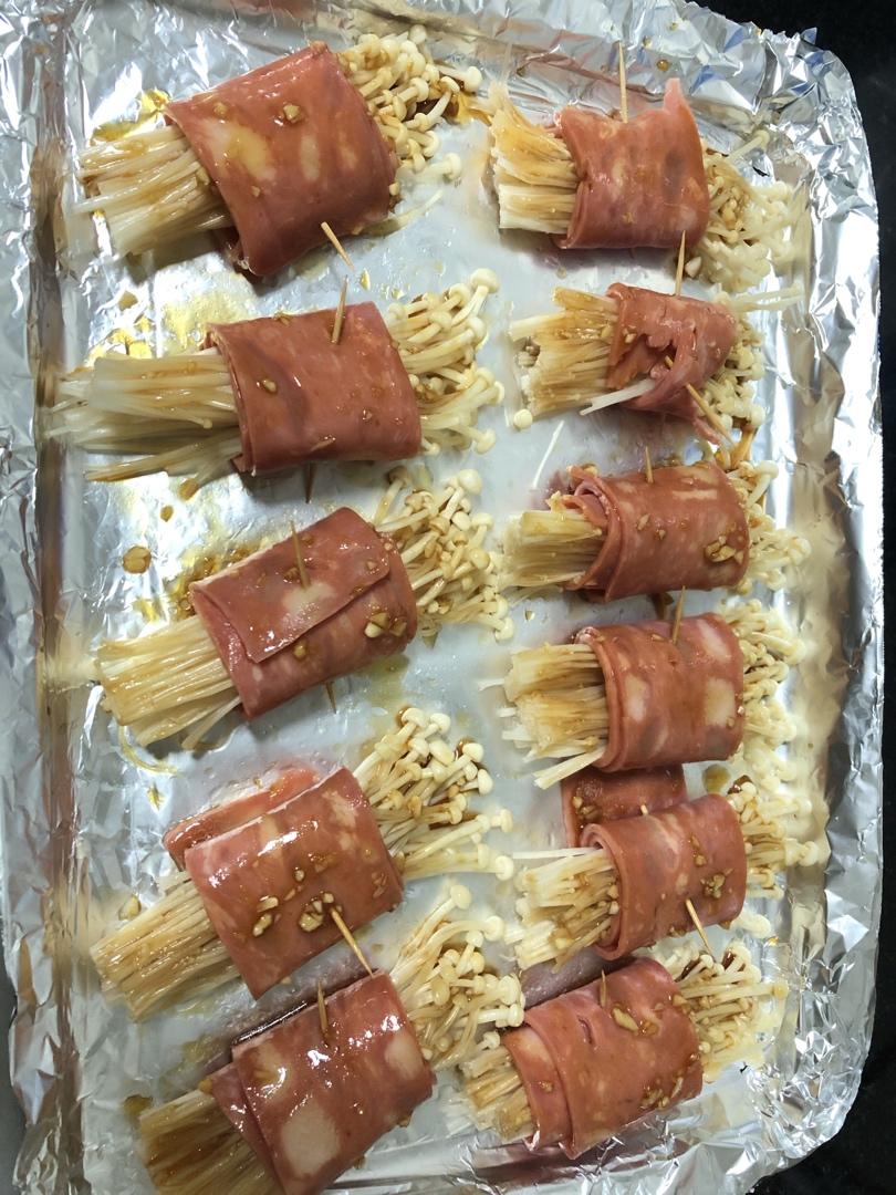 金针菇培根卷（最简单烤箱版）