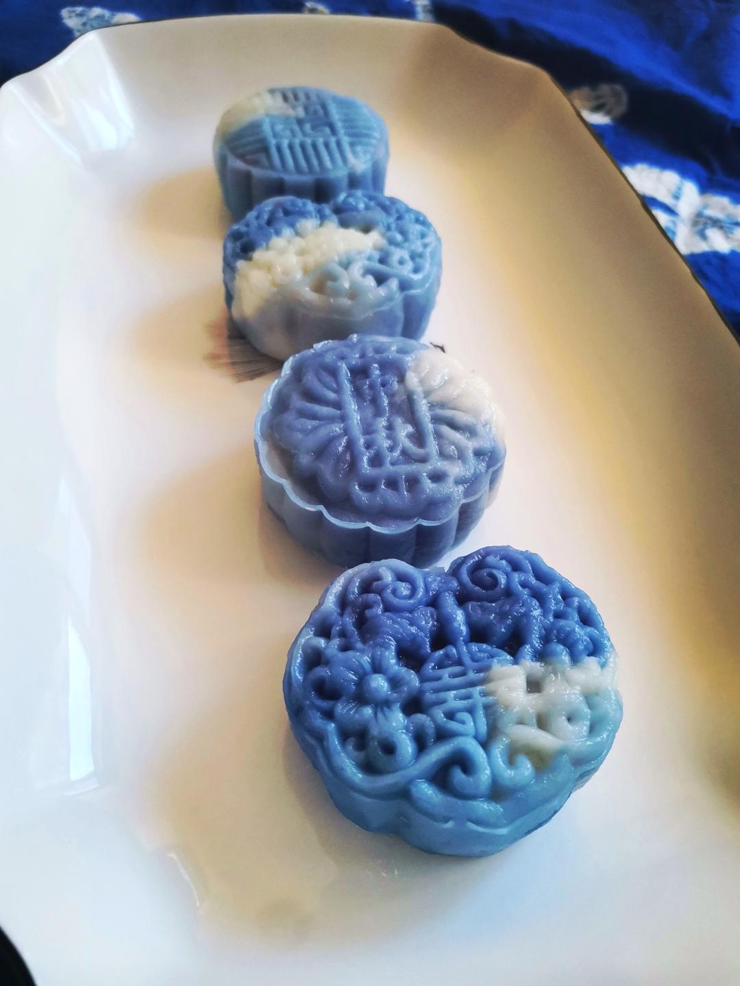 免蒸免烤㊙️简单易学丨超美青花瓷冰皮月饼