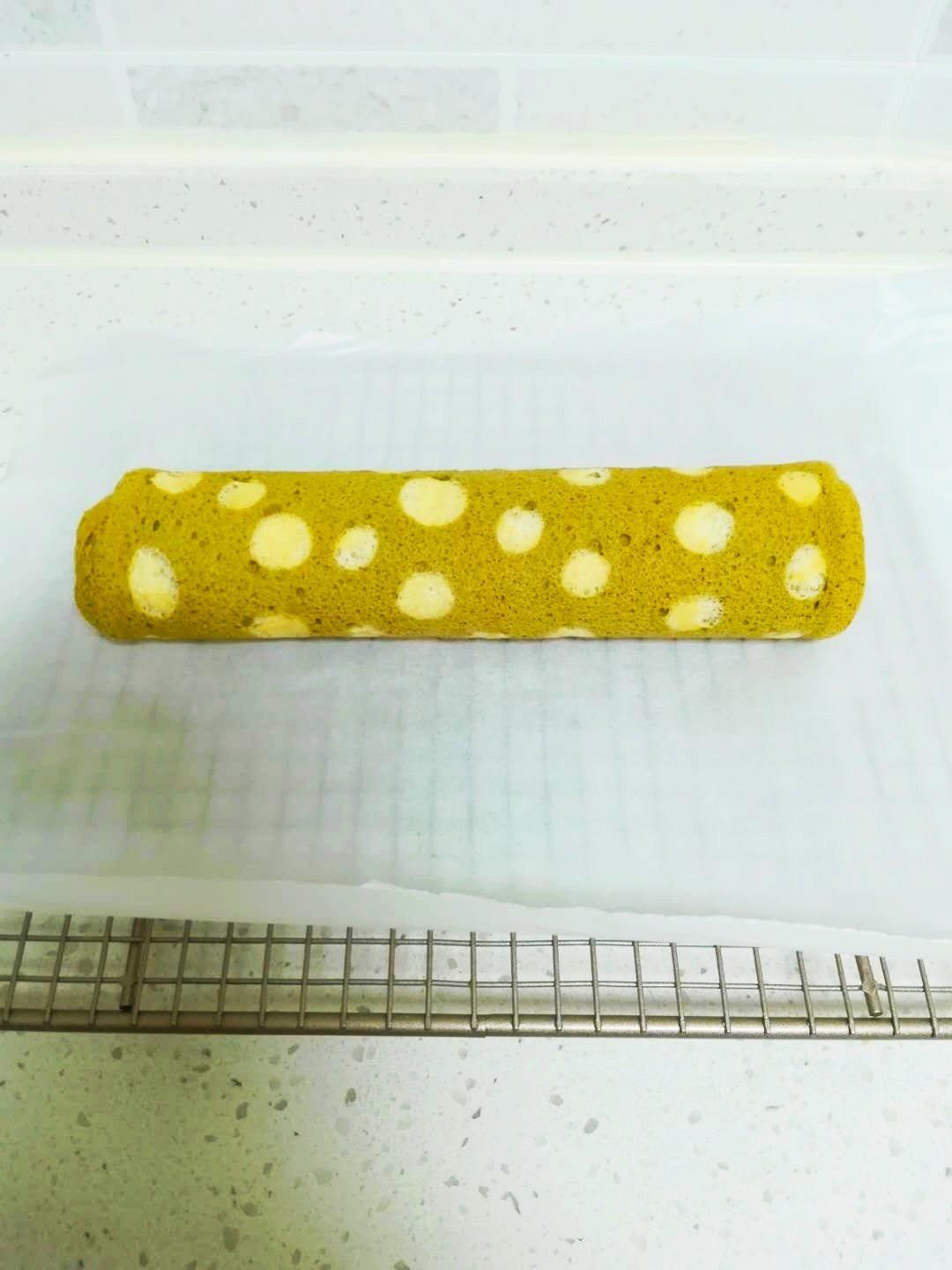 抹茶波点（条纹）蛋糕卷