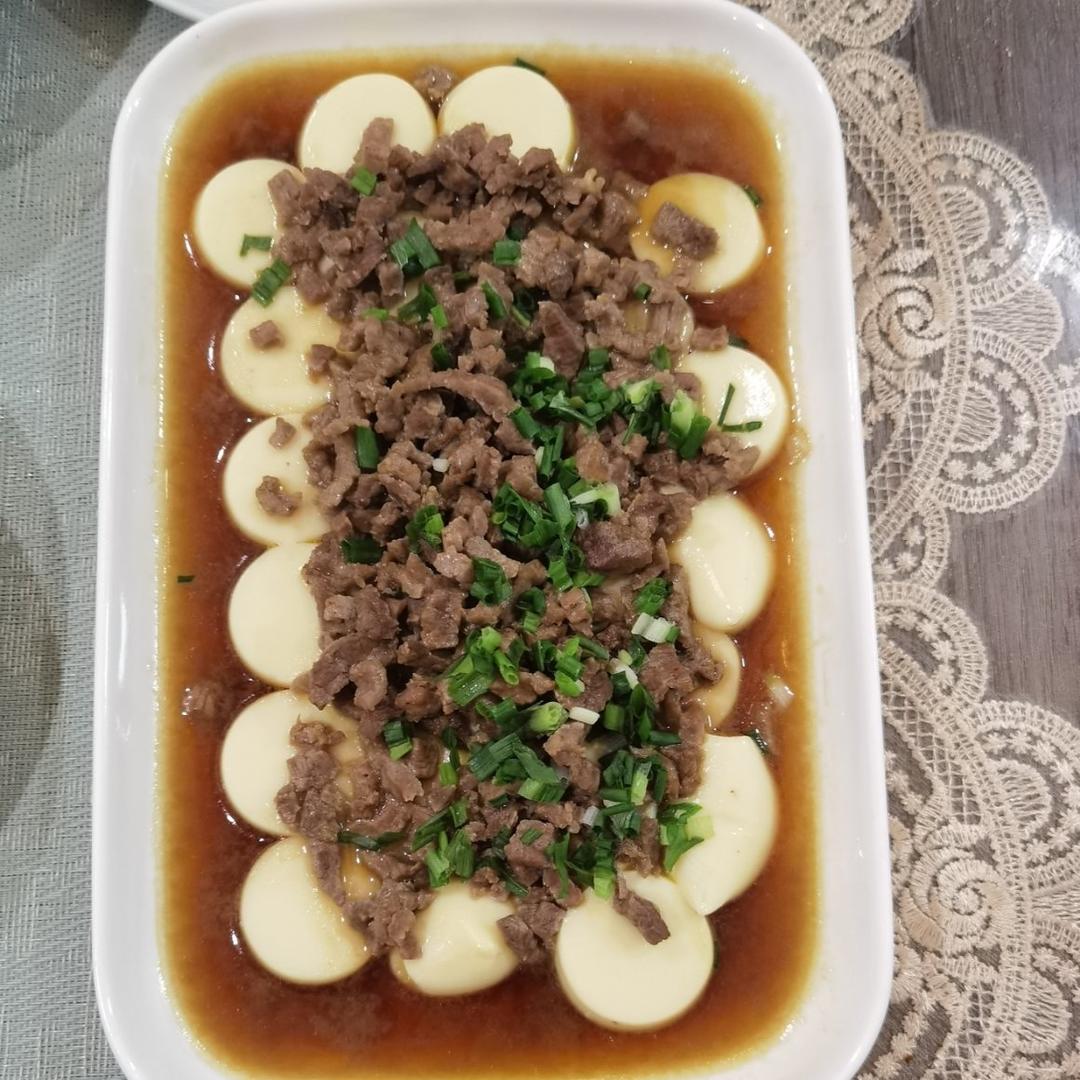 牛肉末蒸豆腐