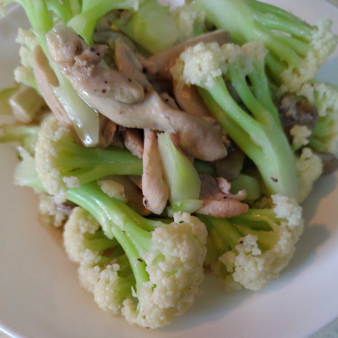 超低脂鸡胸肉炒花菜
