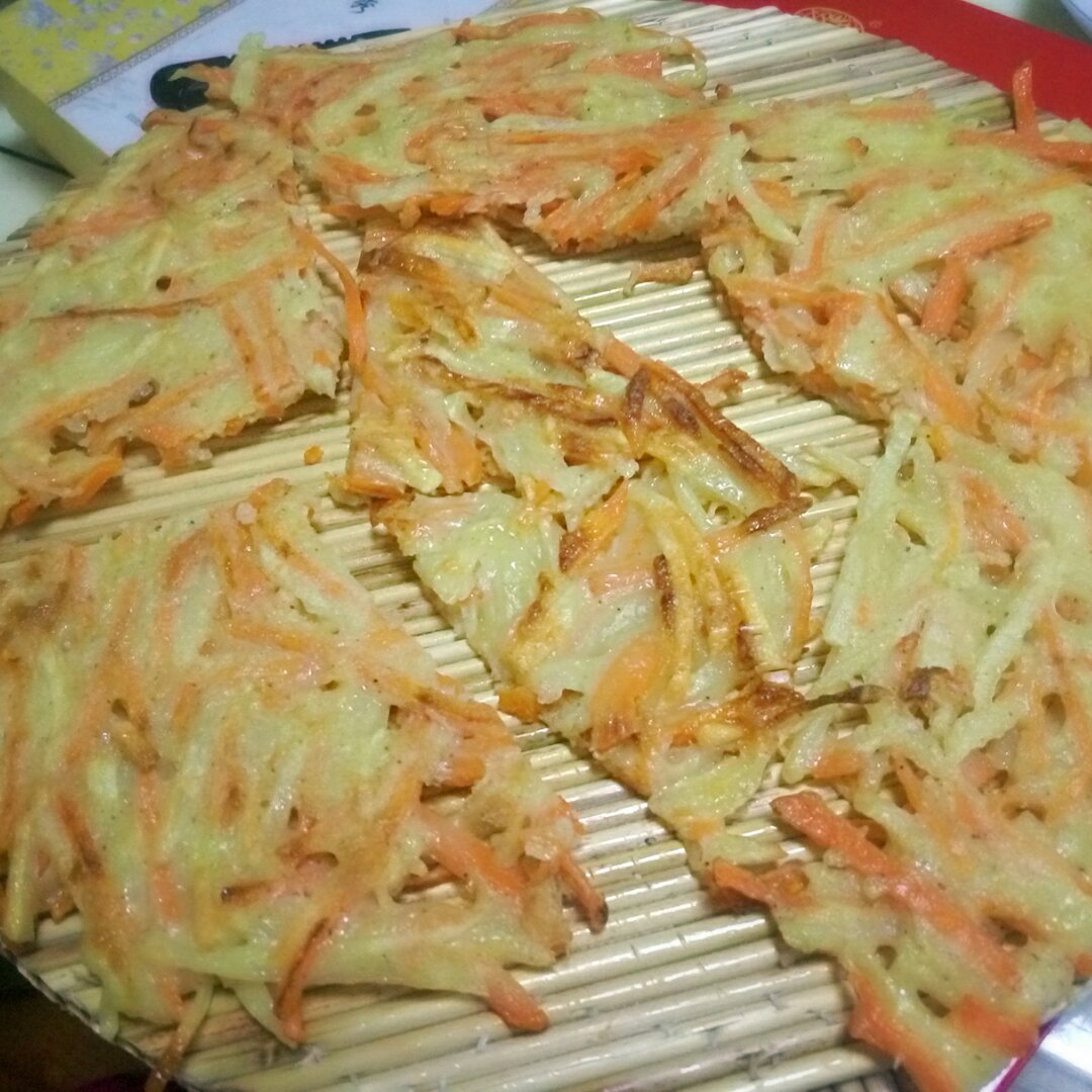 零失败胡萝卜土豆丝饼