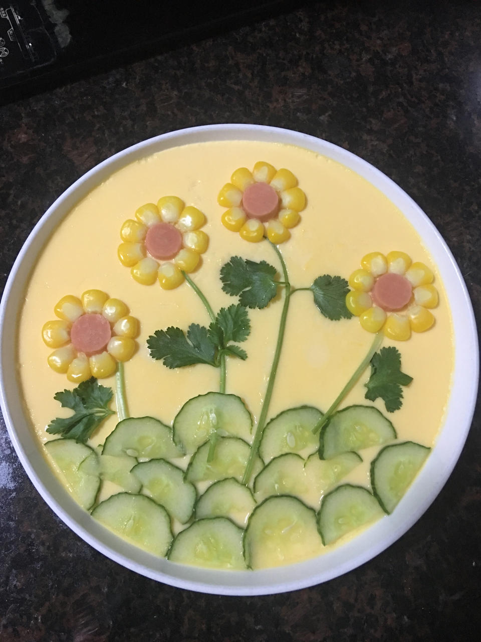 向日葵🌻蒸蛋｜松下JK180蒸烤箱菜谱