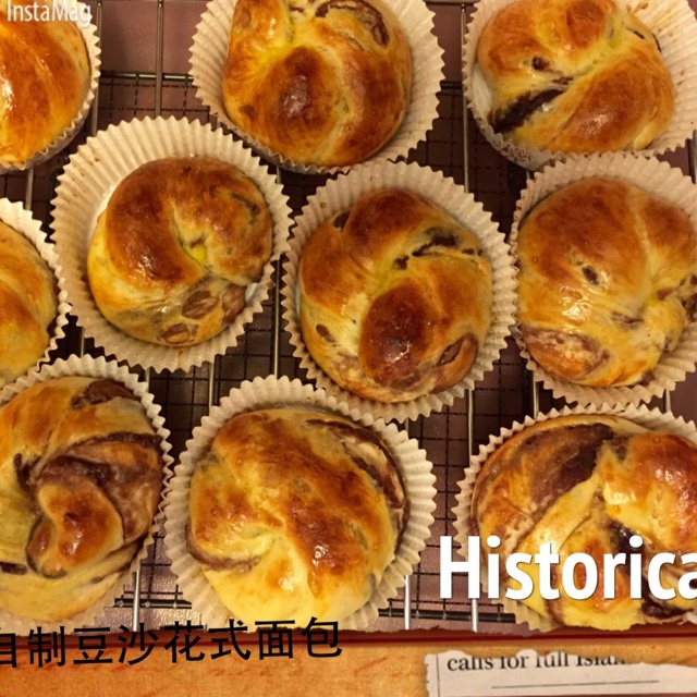 豆沙卷面包