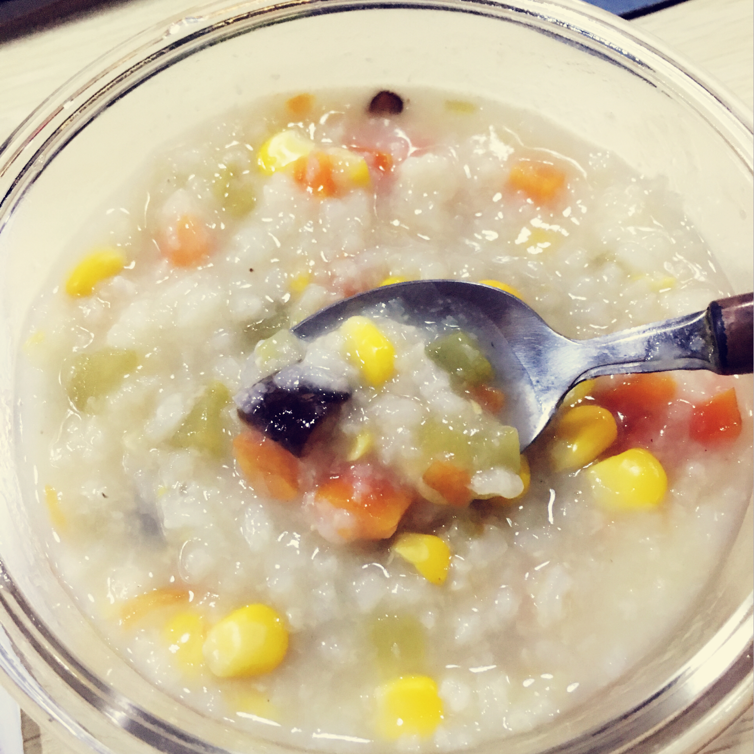 玉米胡萝卜香菇粥