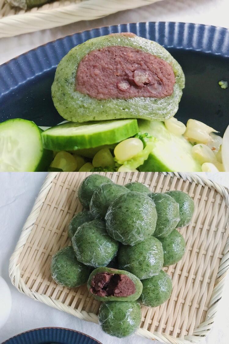 🔥好吃不腻👉🏻红豆、咸蛋黄肉松青团的做法