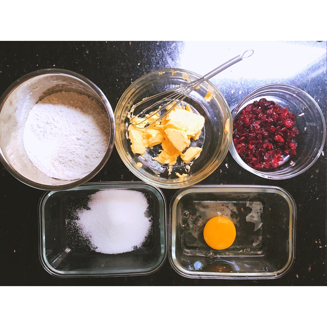 低糖少油版蔓越莓饼干