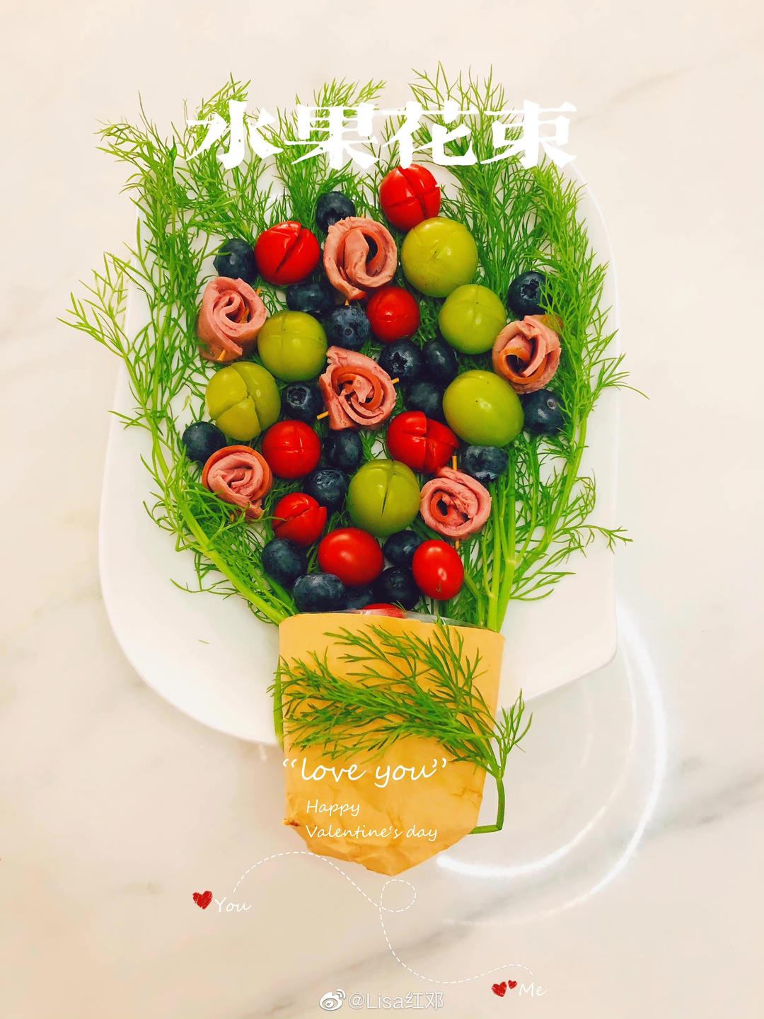 春日浪漫～花束沙拉·果蔬肉｜低卡低脂滋味足｜附4种花型做法