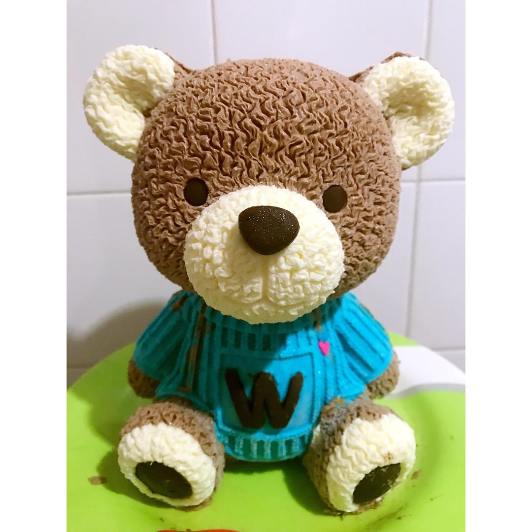 3D立体卡通小熊慕斯蛋糕
