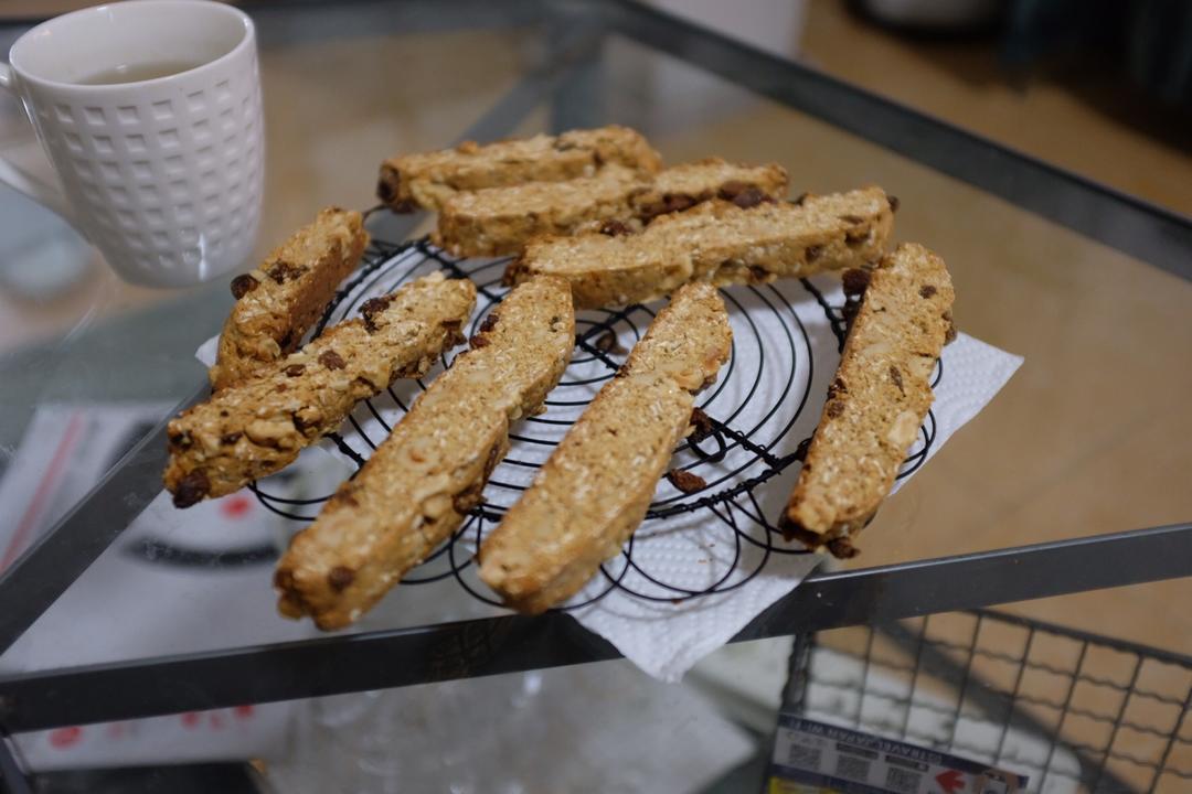 【健康零食】燕麦坚果意式脆饼