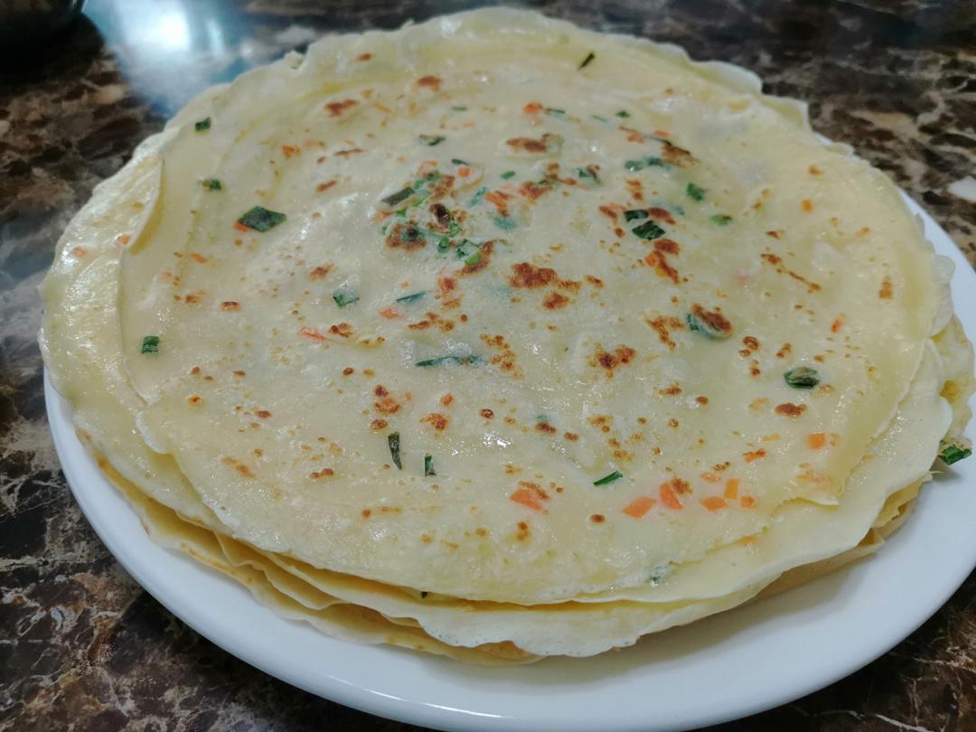简单快手蔬菜鸡蛋煎饼
