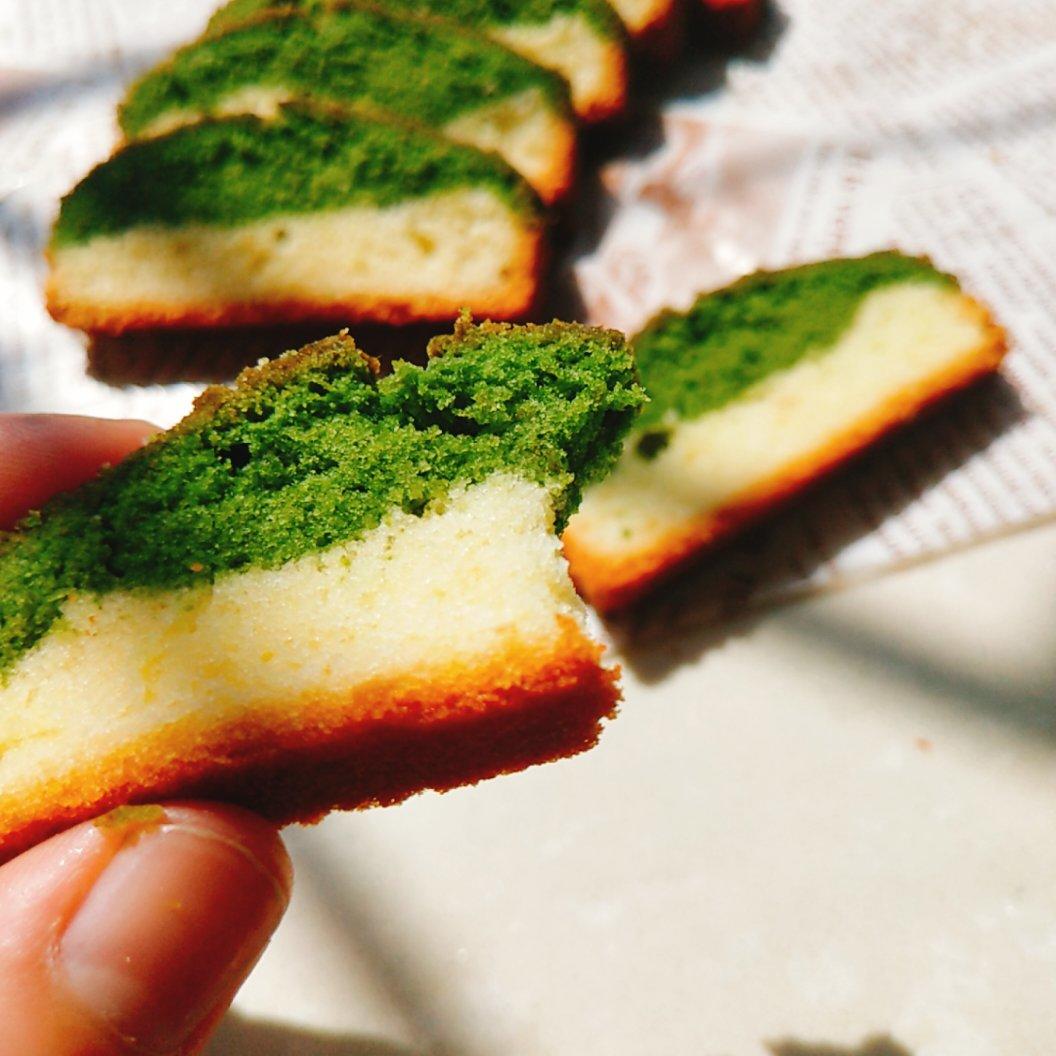 香草&抹茶双拼磅蛋糕（白菜磅）