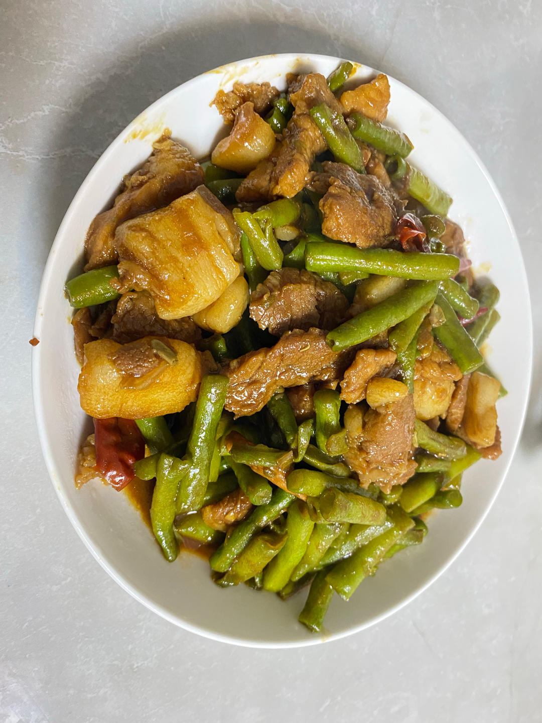 零厨艺的豆角炒肉