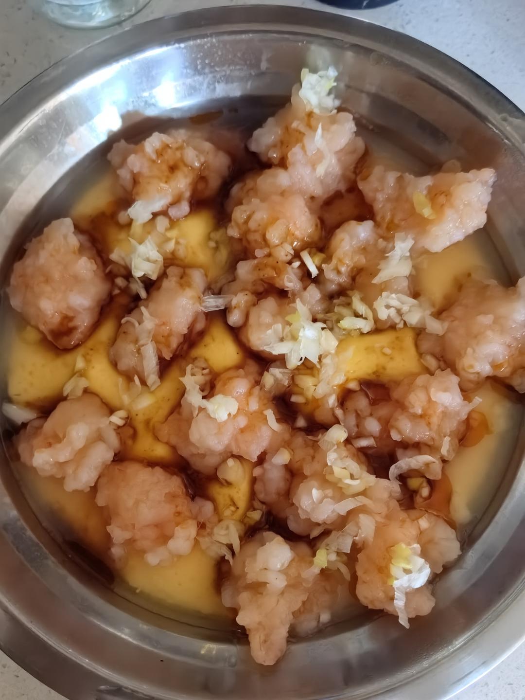 虾滑蒸蛋～最适合小孩子的美食