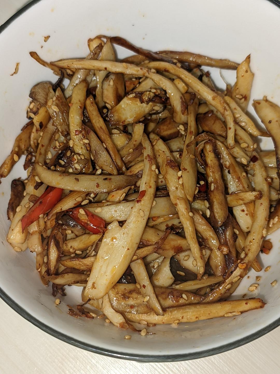 越嚼越香‼️比肉还要好吃👉干煸孜然杏鲍菇