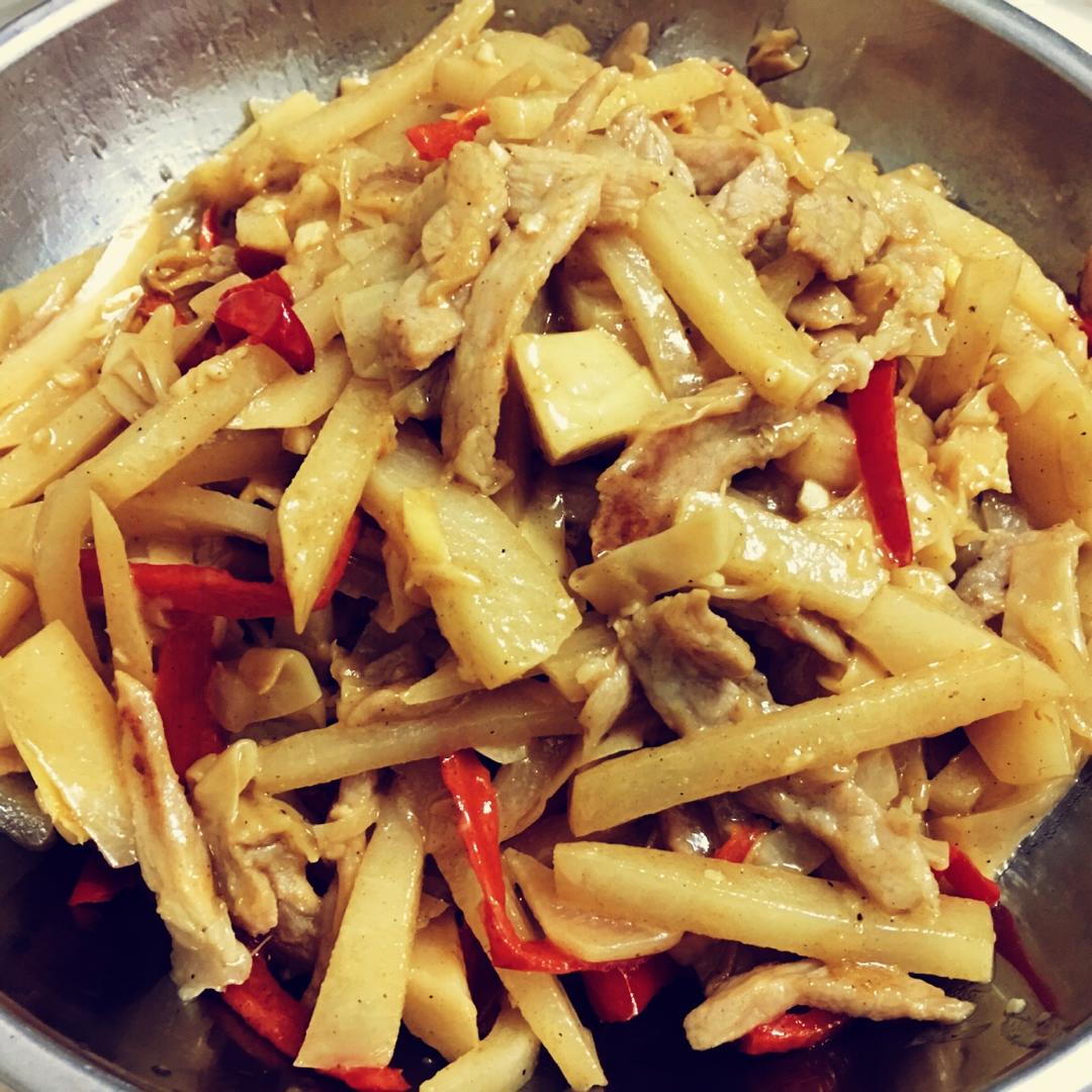 hmdrr做的酸笋炒肉