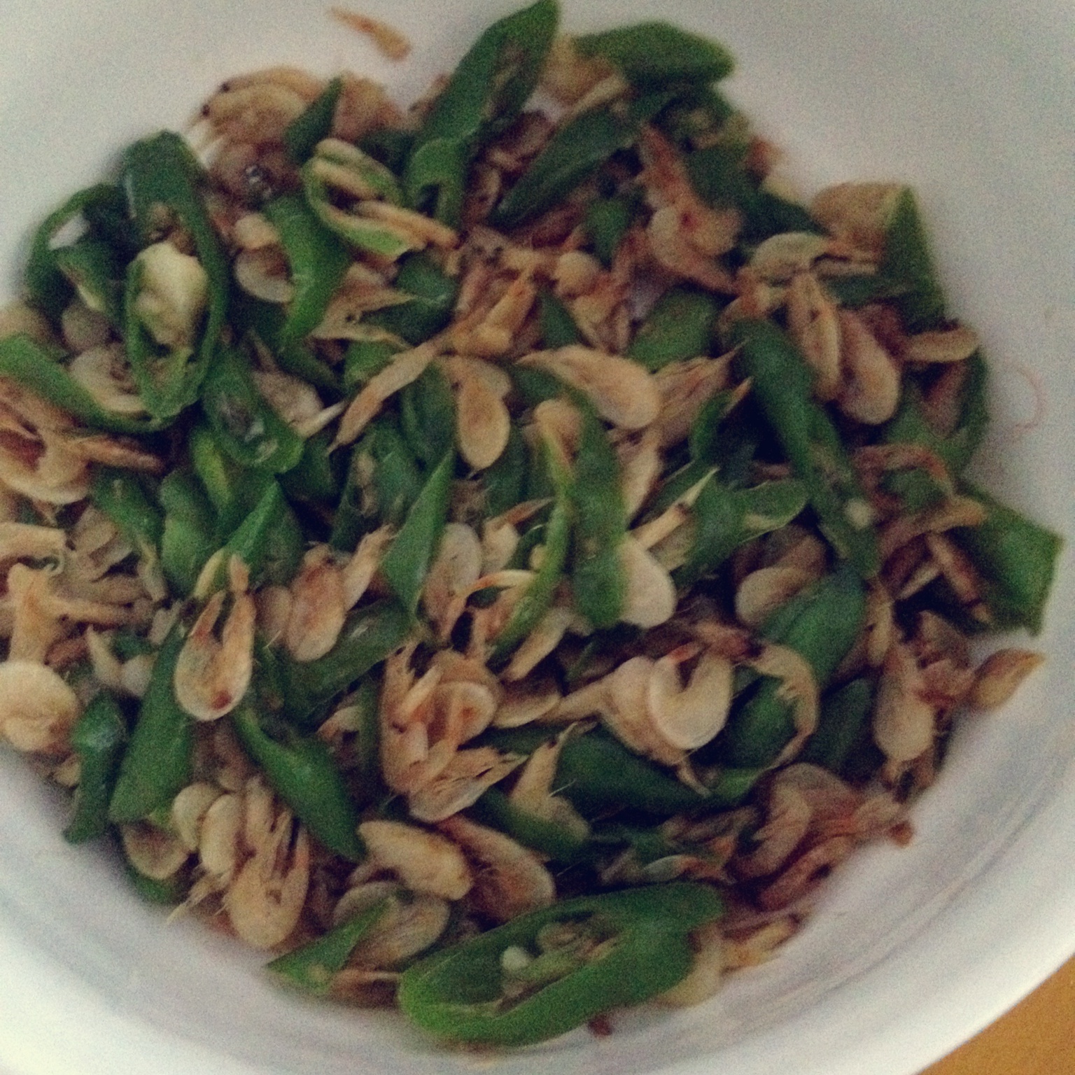 青椒炒虾皮