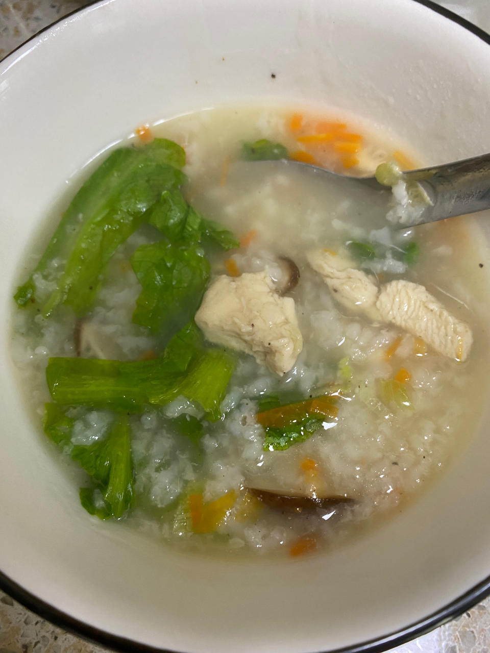 香菇滑鸡粥