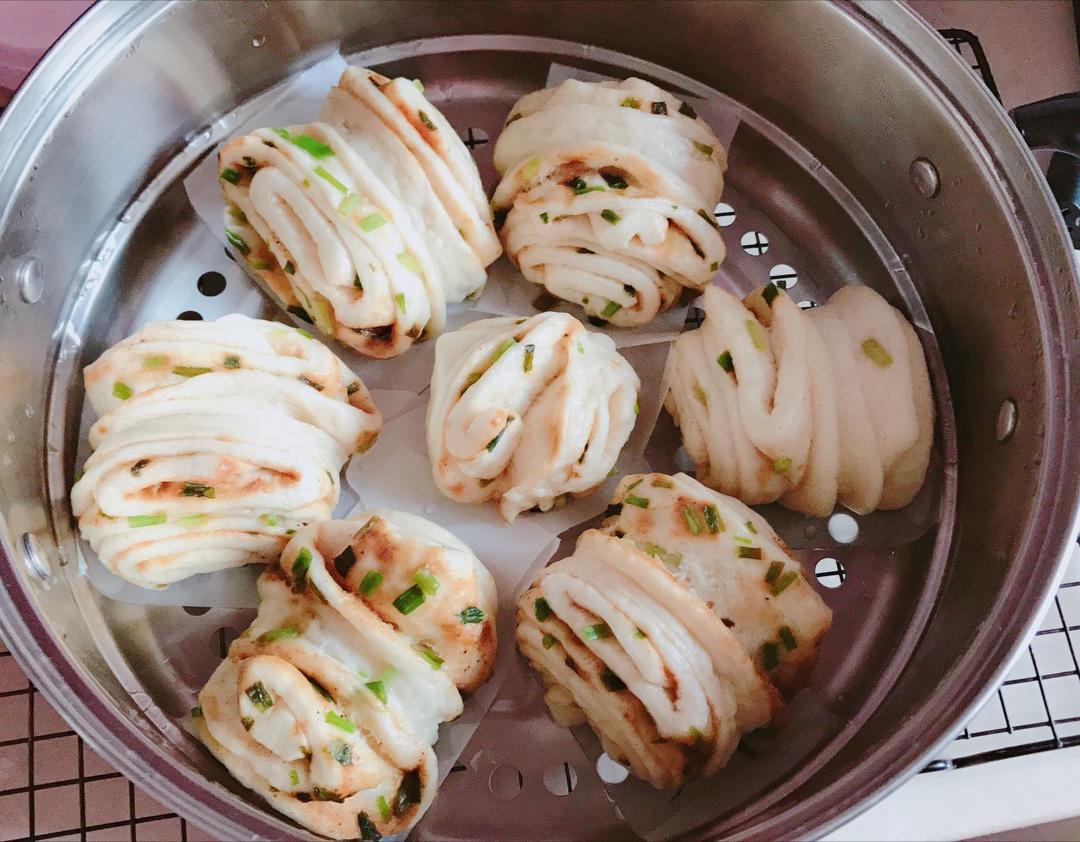 椒盐葱香花卷
