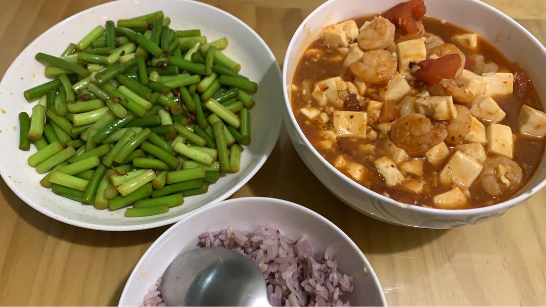 番茄虾仁豆腐