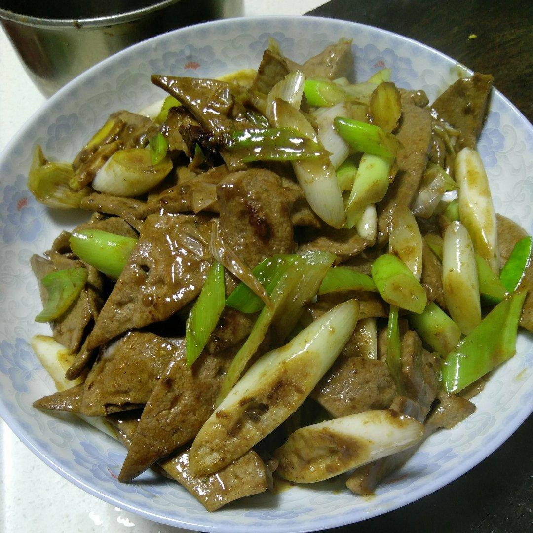 大葱爆炒猪肝