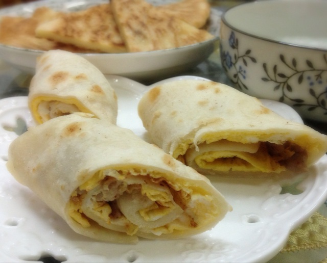 里脊肉蛋饼