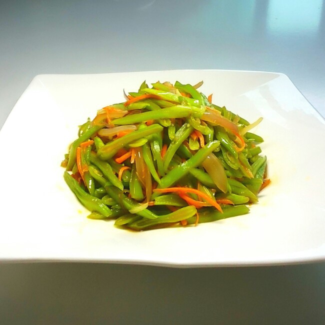 干煸甜椒四季豆