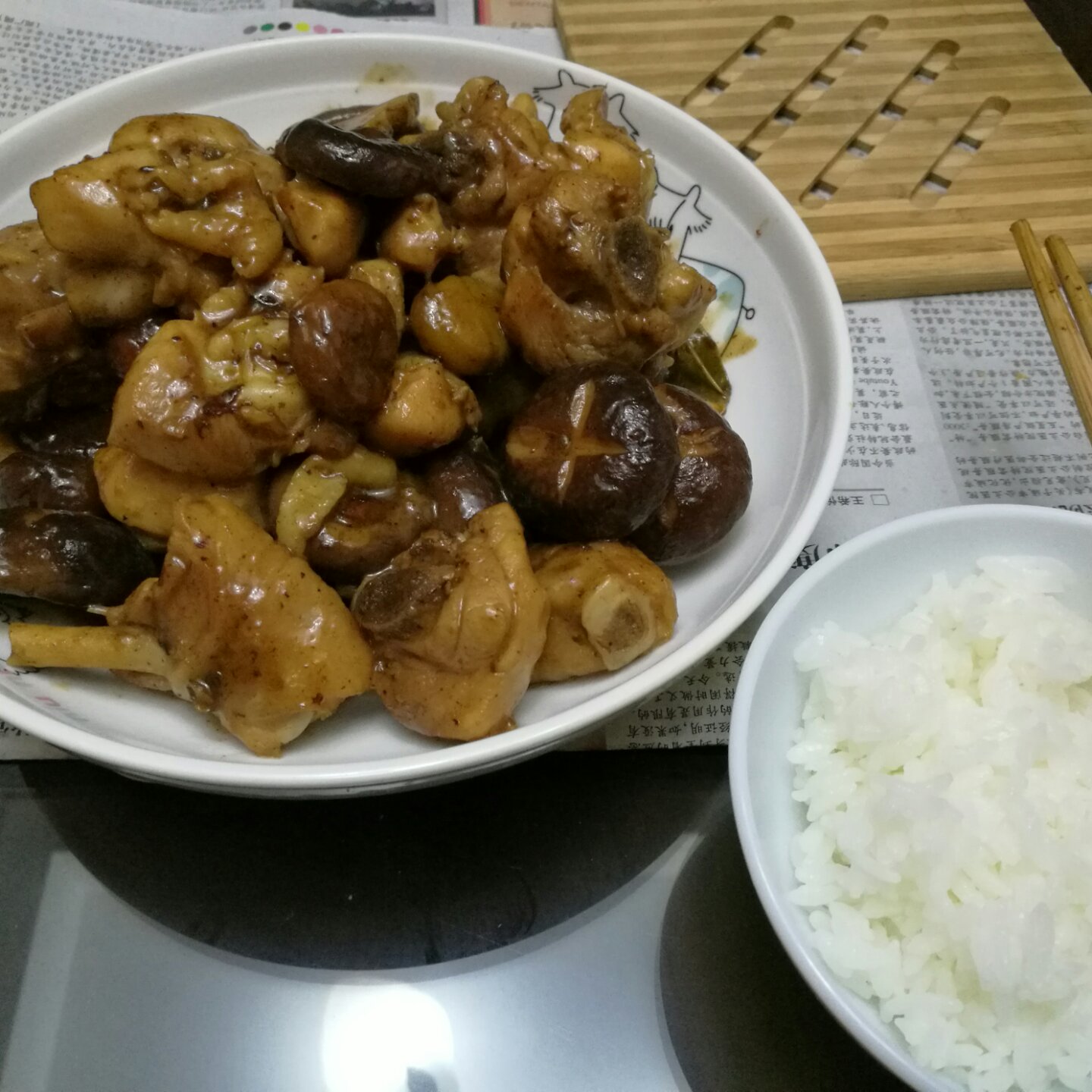 香菇板栗焖鸡