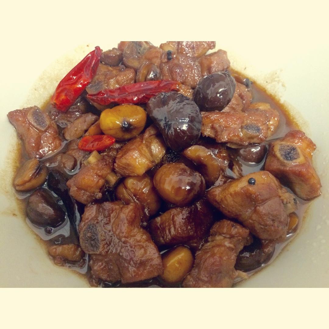 板栗烧排骨