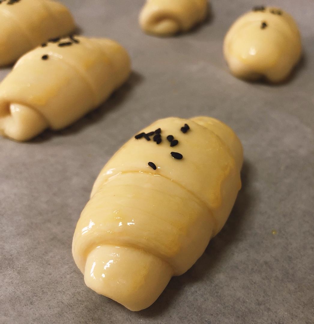 手揉小小牛角包🥐（牛奶面包配方）