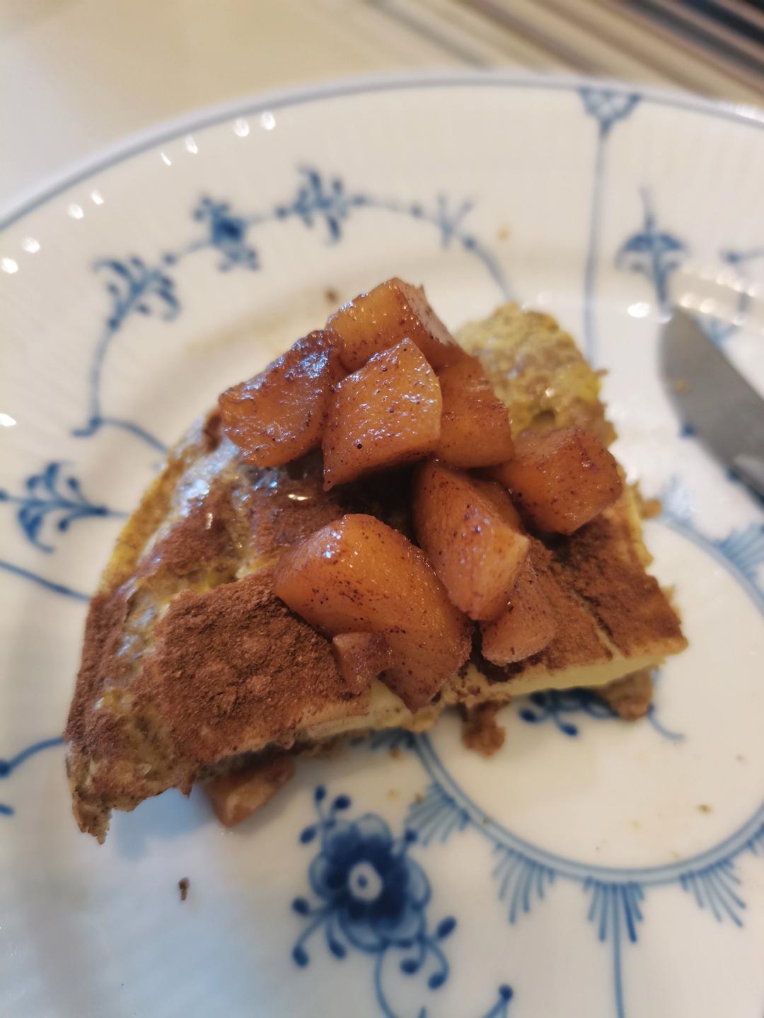 低卡肉桂苹果荷兰松饼🥞网红brunch