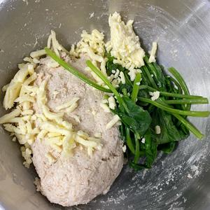 红薯乳酪菠菜丹波面包✨的做法 步骤6