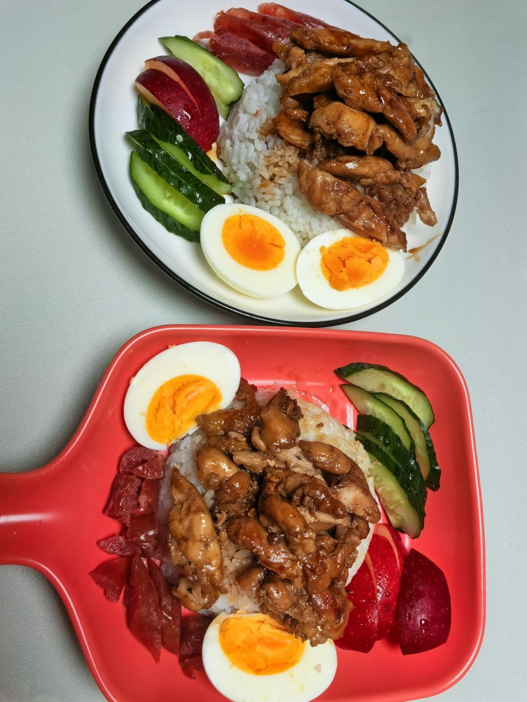 不放一滴油的照烧鸡腿饭