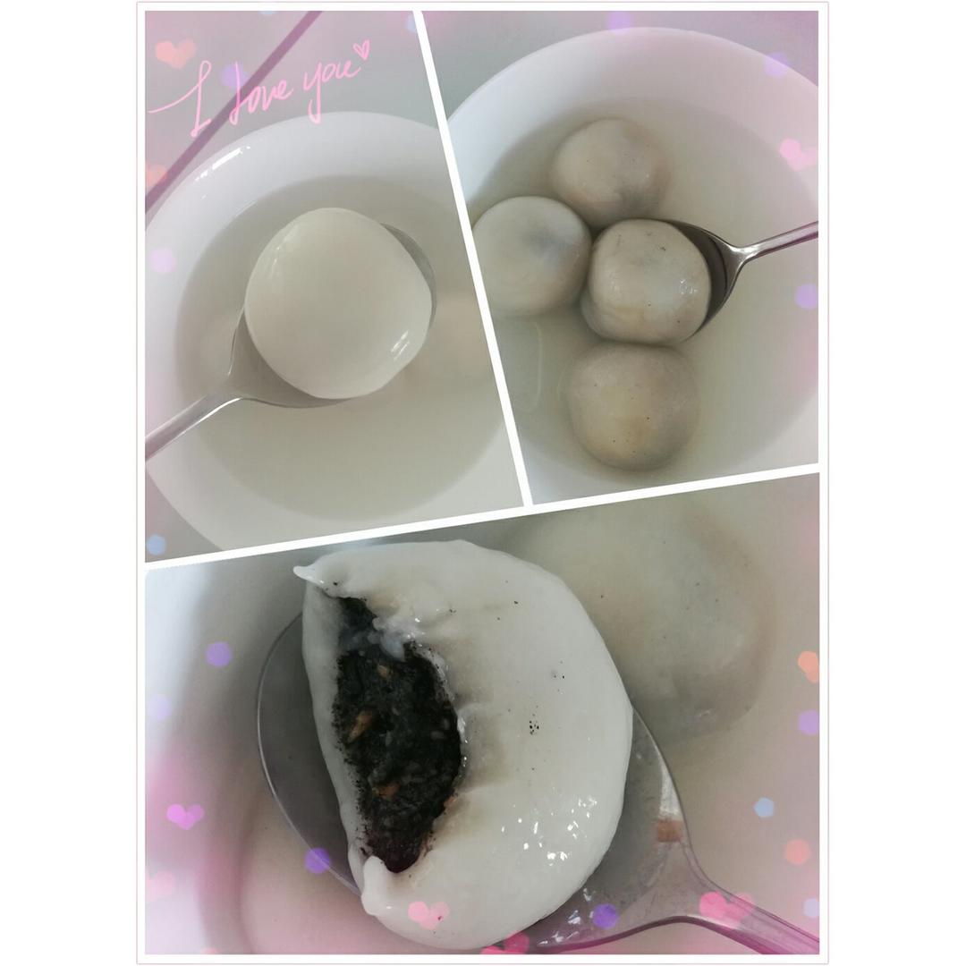 花生黑芝麻汤圆