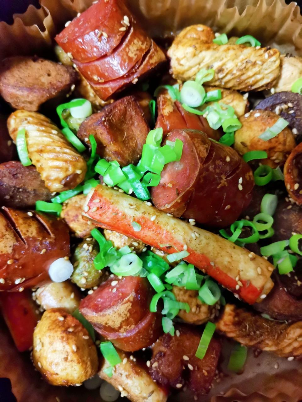 空气炸锅盐焗火锅丸子的做法 步骤7