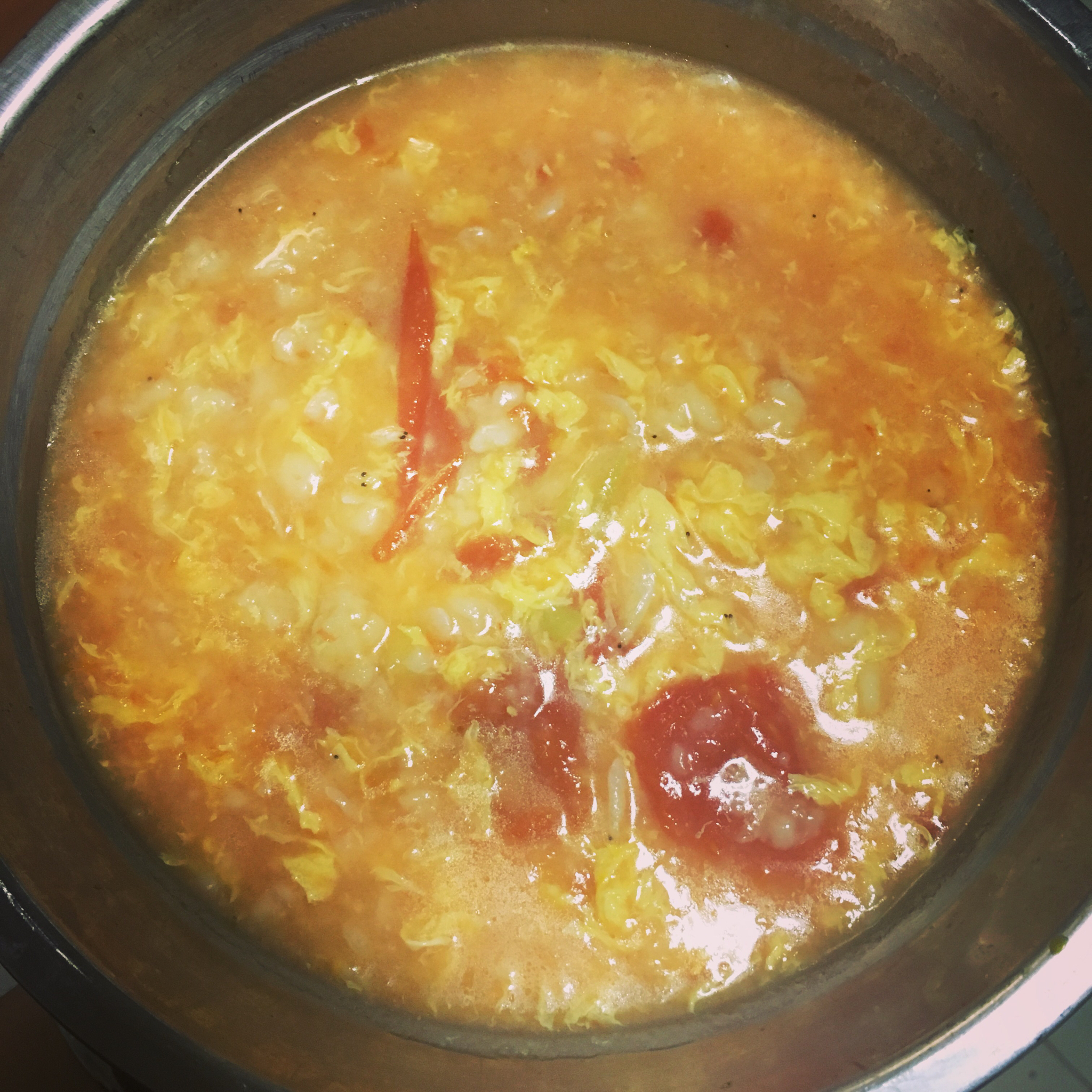 西红柿鸡蛋疙瘩汤