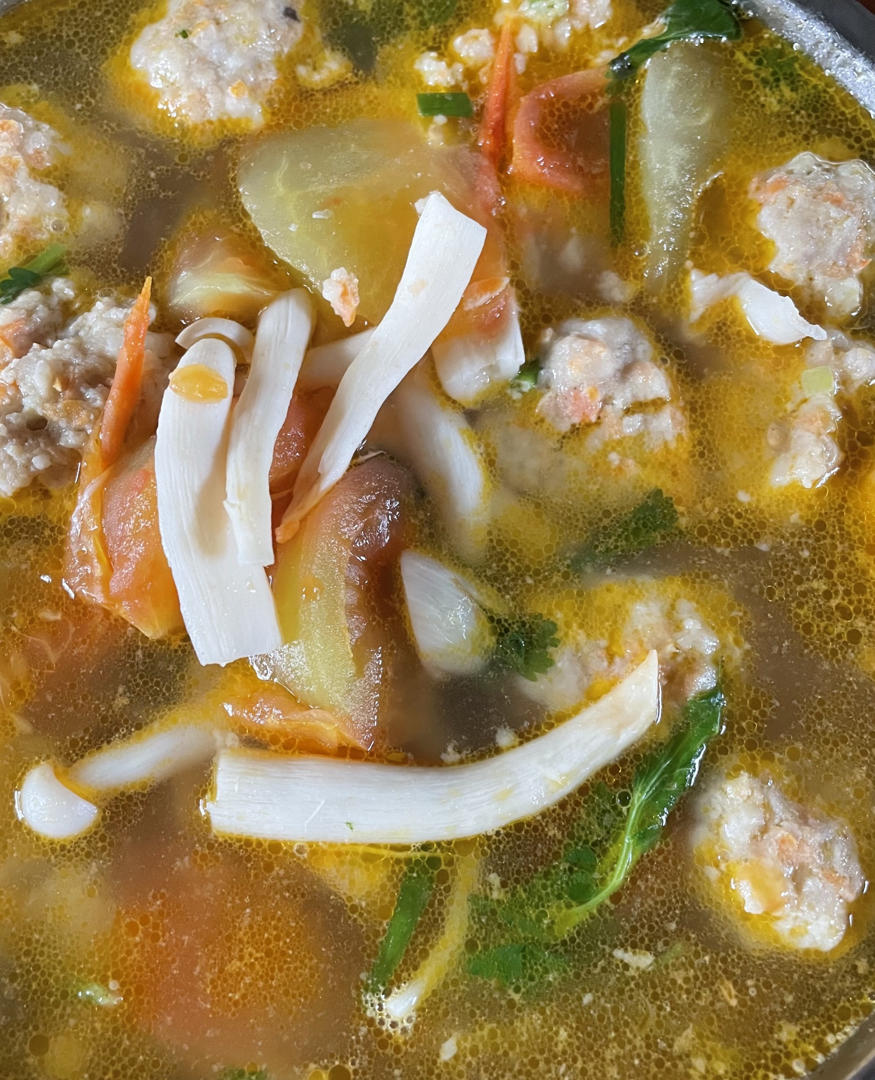 🍅番茄冬瓜肉圆子汤