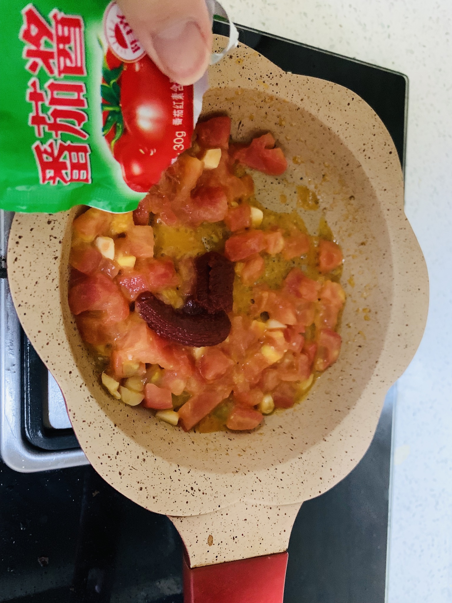 宝宝辅食番茄肉酱意面的做法 步骤3