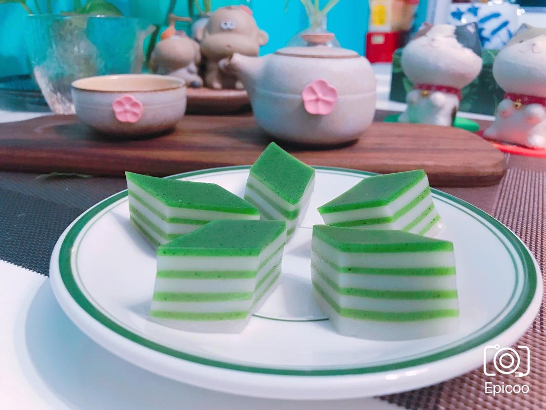 抹茶椰香千层糕（印尼千层糕）