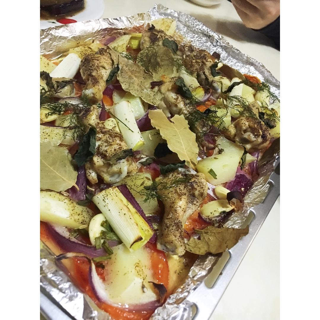 迷迭香番茄烤鸡腿/Roast chicken legs with rosemary and tomatoes