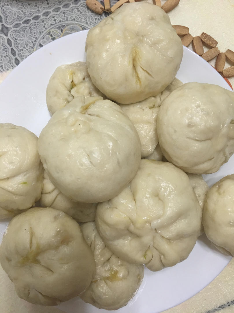 角瓜鸡蛋素馅包子