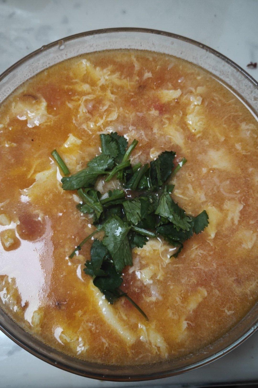 西红柿鸡蛋疙瘩汤